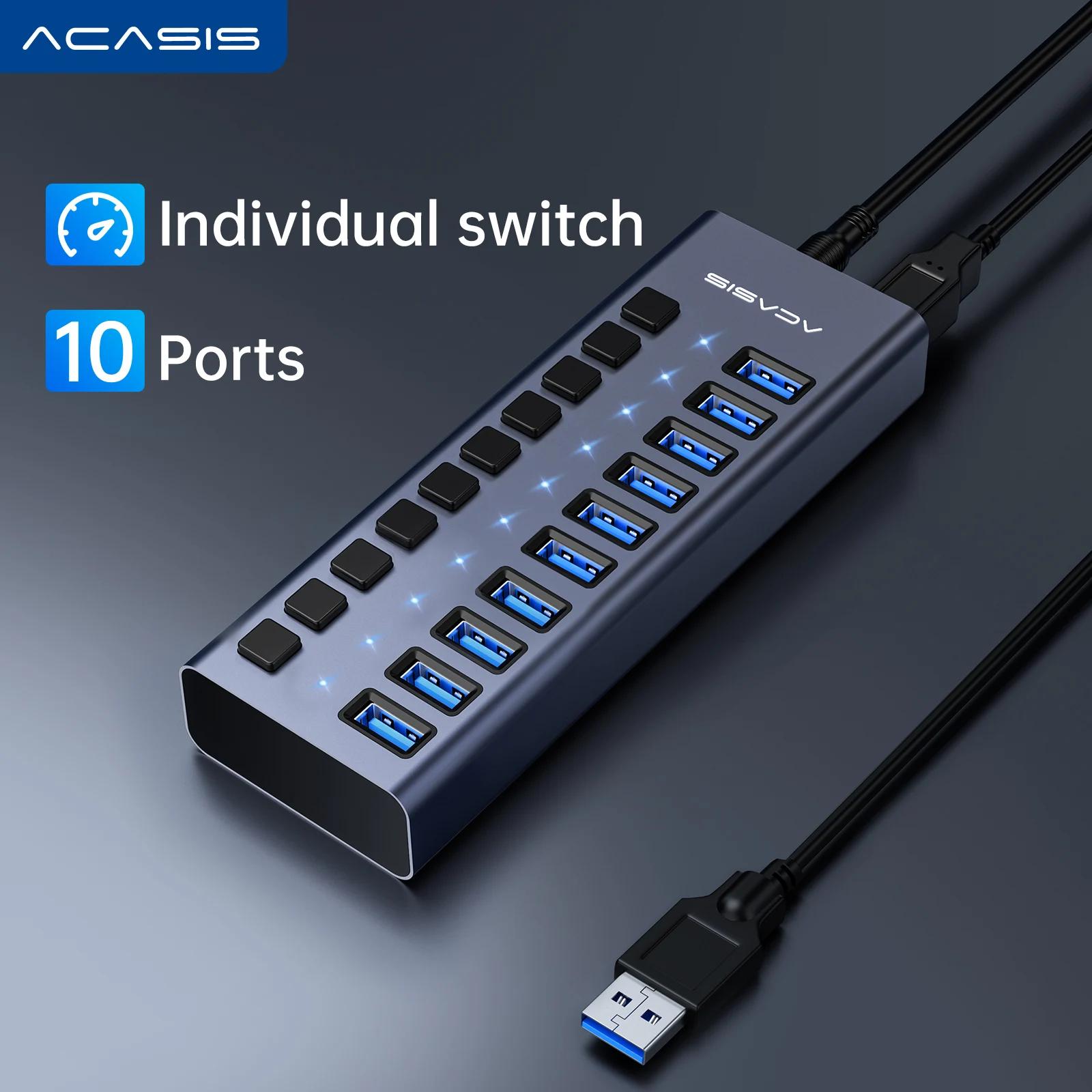 Acasis USB й ŷ ̼, Ű 콺 Ϳ USB Ȯ, ƺϿ USB Ȯ, 10 Ʈ